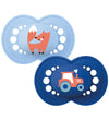 Mam Fopspenen - Original - 2-pack - 6-16 mnd. - Blauw m. Print - MAM - OneSize - Fopspenen