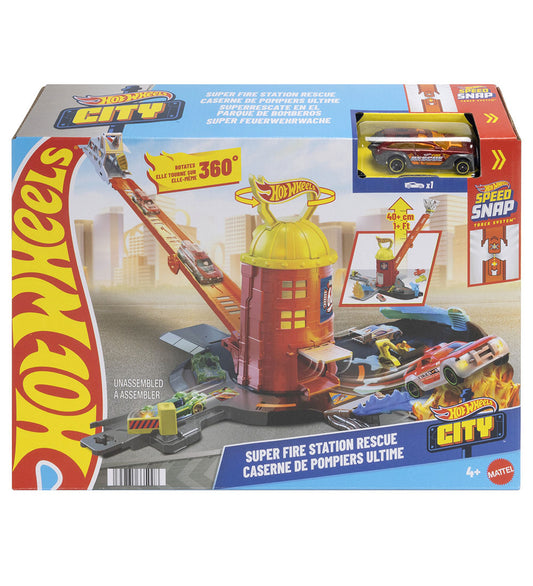 Hot Wheels Racebaan - City Super Fire Station - Hot Wheels - OneSize - Racebanen