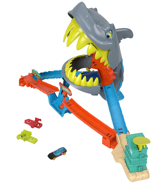 Hot Wheels Racebaan - City Shark Chomp Beach - Hot Wheels - OneSize - Racebanen