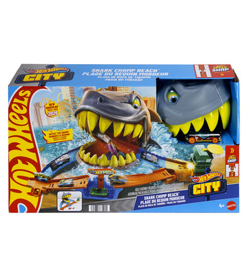 Hot Wheels Racebaan - City Shark Chomp Beach - Hot Wheels - OneSize - Racebanen