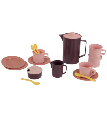 Dantoy Koffieset - 17 Onderdelen - Paars/Roze - Dantoy - OneSize - Speelgoedeten