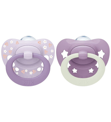 Nuk Fopspenen - 2-pack - First Choice - Dag & Nacht - Paars - Nuk - 6-18 mnd - Fopspenen
