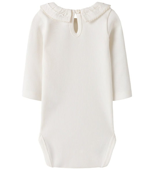 Name It Romper l/s - Rib - NbfFloris - Cloud Danser - Name It - 56 - Rompers Lange Mouw