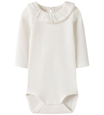 Name It Romper l/s - Rib - NbfFloris - Cloud Danser - Name It - 56 - Rompers Lange Mouw