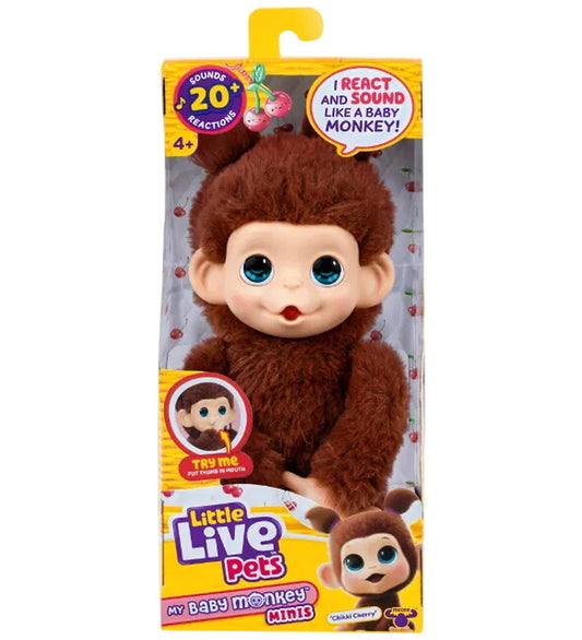 Little Live Pets Interactief Knuffel - 15 cm - My Baby Mini Monk - Little Live Pets - OneSize - Knuffels