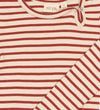 Petit Piao Romper l/s - Rib/Modaal - PPSky - Cinnabar Striped - Petit Piao - 2 jaar (92) - Rompers Lange Mouw