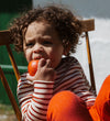 Petit Piao Romper l/s - Rib/Modaal - PPSky - Cinnabar Striped - Petit Piao - 2 jaar (92) - Rompers Lange Mouw