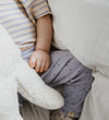 Petit Piao Romper l/s - Rib/Modaal - PPSky - Infinity Striped - Petit Piao - 74 - Rompers Lange Mouw