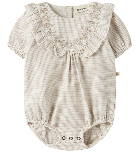 Lil Atelier Romper s/s - Loose - NbfFoley - Coconut Melk - Lil Atelier - 1½ jaar (86) - Rompers Korte Mouw