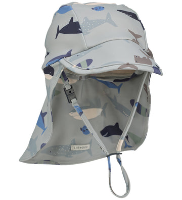 Liewood Zonnehoed - Cecilia - UV40+ - Shark/Dove Blue - Liewood - 6-9 mnd - Zwemhoedjes