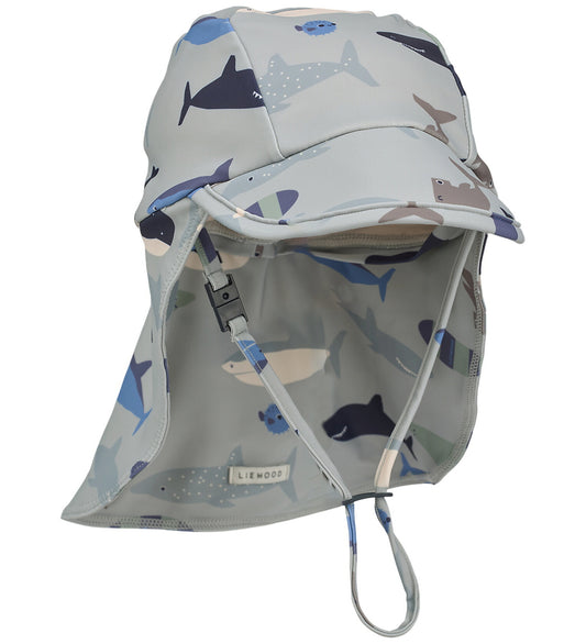Liewood Zonnehoed - Cecilia - UV40+ - Shark/Dove Blue - Liewood - 6-9 mnd - Zwemhoedjes
