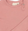 Petit Piao Romper l/s - Rib/Modaal - PPSea - Dusty Rose - Petit Piao - 74 - Rompers Lange Mouw