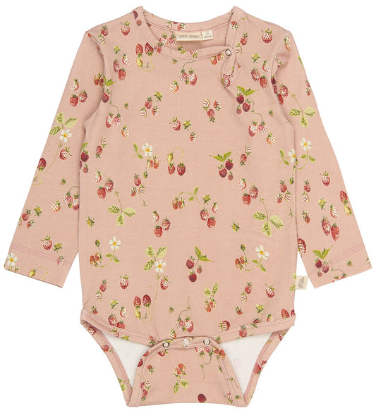 Petit Piao Romper l/s - PPStar - Misty Rose Strawberry - Petit Piao - 1½ jaar (86) - Rompers Lange Mouw