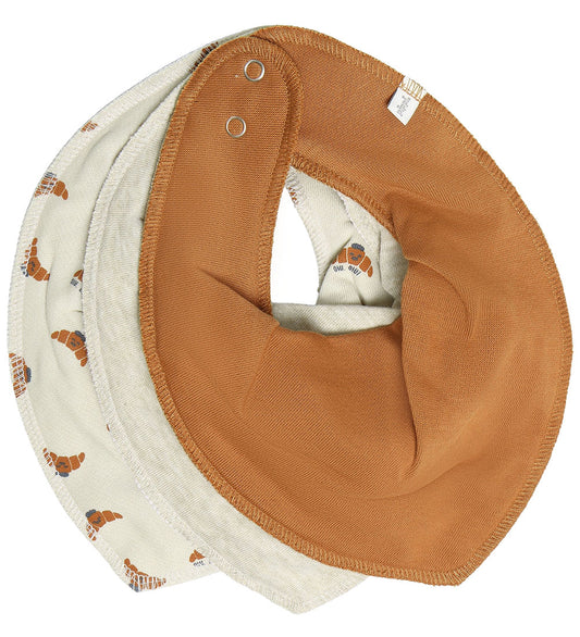Pippi Kwijlslabbetje - Puntig - 3-pack - Adobe - Pippi Baby - OneSize - Kwijlsjaaltjes