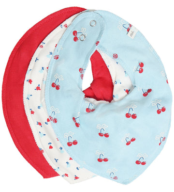 Pippi Slabben - Puntig - 3-pack - Echt Rood - Pippi Baby - OneSize - Kwijlsjaaltjes