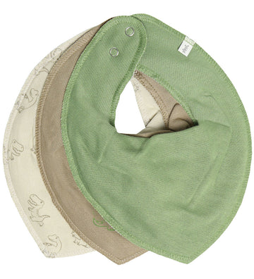 Pippi Kwijlslabbetje - Puntig - 3-pack - Silver Nerts - Pippi Baby - OneSize - Kwijlsjaaltjes