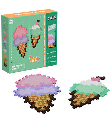 Plus-Plus Puzzel Stad Nummer - 250 st. - Ice Cream Kegels - Plus-Plus - OneSize - Blokken