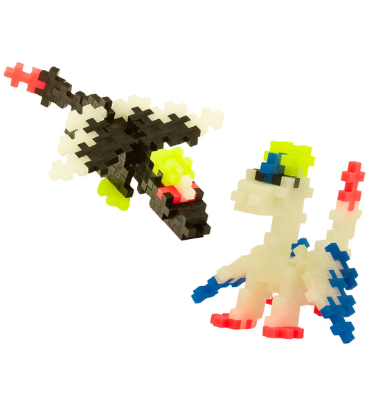 Plus-Plus - 100 stk - Glow Dragons - Plus-Plus - OneSize - Blokken