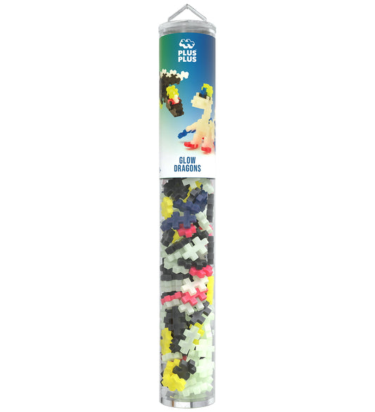 Plus-Plus - 100 stk - Glow Dragons - Plus-Plus - OneSize - Blokken