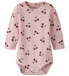 Name It Romper l/s - NbfFiora - Violet Ice/Kersen - Name It - 74 - Rompers Lange Mouw