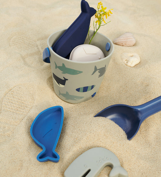 Liewood Strandset -Gilma Shark - Shark/Dove Blue - Liewood - OneSize - Zandspeelgoed