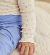 Müsli Romper l/s - Rib - Spring Frill - Tofu/Nectar/Shell Blue - Müsli - 62 - Rompers Lange Mouw
