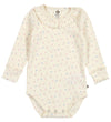 Müsli Romper l/s - Rib - Spring Frill - Tofu/Nectar/Shell Blue - Müsli - 62 - Rompers Lange Mouw