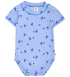 Müsli Romper s/s - Turtle - Azure Blue/Shell Blue - Müsli - 74 - Rompers Korte Mouw