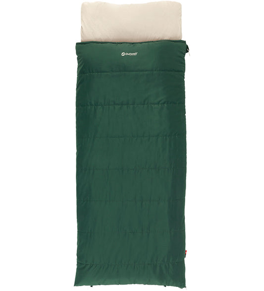 Outwell Slaapzak m. Links Rits - Contour Priemgetal - Groen - Outwell - OneSize - Slaapzakken