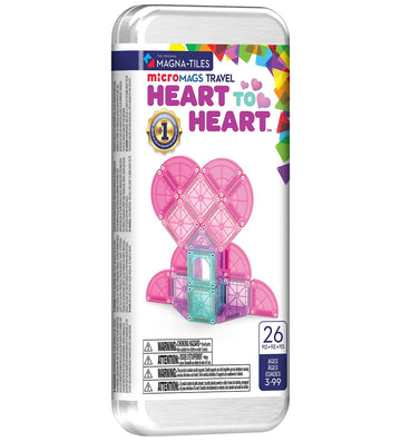 Magna-Tiles Mini Magneetset - 26 Onderdelen - Heart twee Heart - Magna-Tiles - OneSize - Magnetisch speelgoed