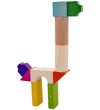 Kooglo Magnetisch Bouwblokken - Hout - 10 st. - Micro Colour Gev - Kooglo - OneSize - Magnetisch speelgoed