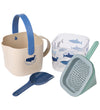 Liewood Strandset - 5 Onderdelen - Roald - Shark/Dove Blue - Liewood - OneSize - Zandspeelgoed