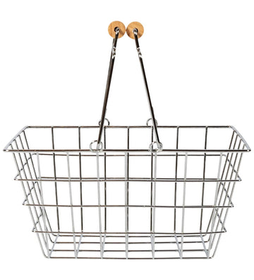 MaMaMeMo Winkelwagen - Metaal m. Houten handvat - MaMaMeMo - OneSize - Speelgoedeten