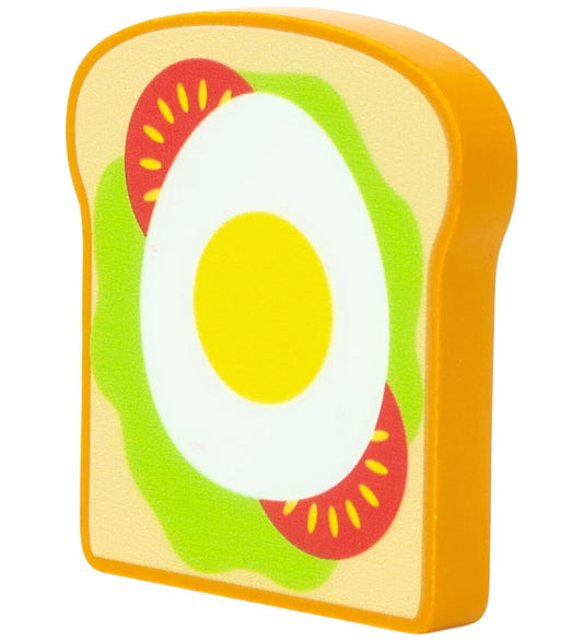 MaMaMeMo Speelgoedeten - Hout - Brood met ei - MaMaMeMo - OneSize - Speelgoedeten