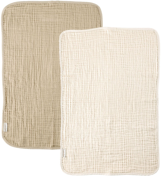 Leander Verschoonmatje - Mousseline - 2-pack - Cappuccino/Mocca - Leander - OneSize - Verschoonmatjes