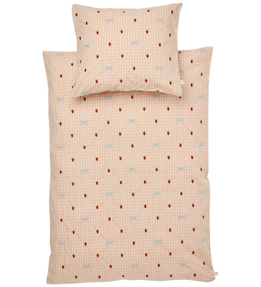 Flöss Beddengoed - Volwassenen - Dolly - 140x220 cm - Berry/Bow - Flöss - Volwassenen - Beddengoed - Volwassenen