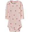Name It Romper l/s - Rib - NbfFoapple - Wieg Roze - Name It - 68 - Rompers Lange Mouw