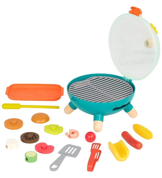 B. toys Kogelgrill - 18 Onderdelen - Mini Chef - BBQ-grill - B. toys - OneSize - Speelgoedeten