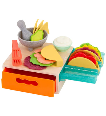 B. toys Speelgoedeten - 22 Onderdelen - Mini Chef - Tiny Taco's - B. toys - OneSize - Speelgoedeten