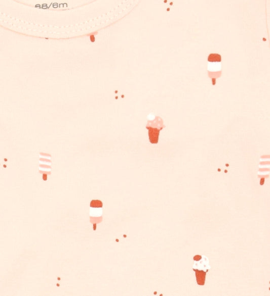 Hust and Claire Romper s/s - Bri - Kwarts m. Ijs - Hust and Claire - 2 jaar (92) - Rompers Korte Mouw