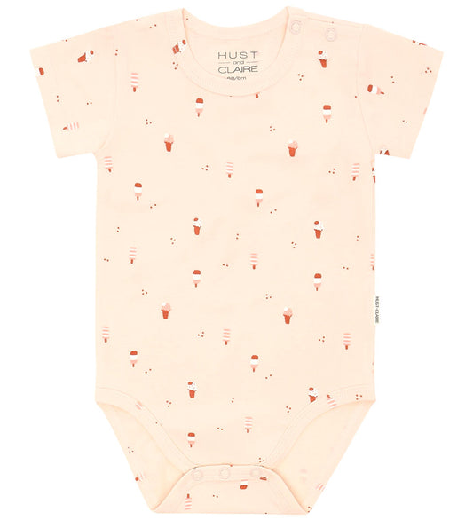 Hust and Claire Romper s/s - Bri - Kwarts m. Ijs - Hust and Claire - 2 jaar (92) - Rompers Korte Mouw