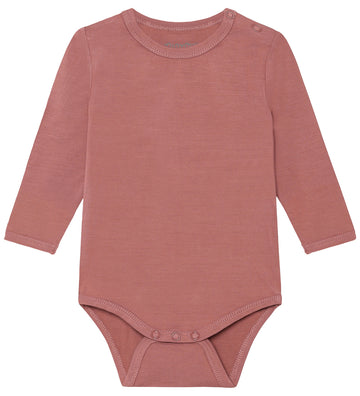 Minymo Romper l/s - Viscose - Verdord Rose - Minymo - 56 - Rompers Lange Mouw