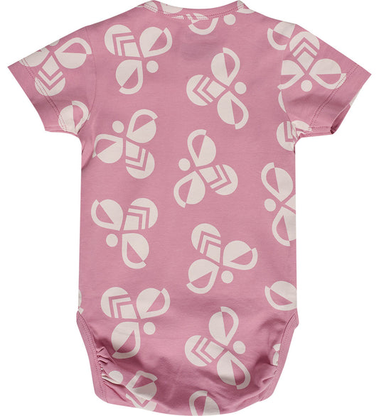 Hummel Romper s/s - Polignac m. Logos - Hummel - 62 - Rompers Korte Mouw