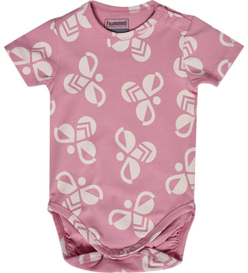 Hummel Romper s/s - Polignac m. Logos - Hummel - 62 - Rompers Korte Mouw