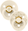 BIBS Colour Fopspenen - Maat 2 - Rond - 2-pack - Ivory/Goud - BIBS - 6-18 mnd - Fopspenen