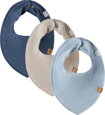Name It Slabs - Rib - NbmYasim - 3-pack - Chateau Gray/Blue - Name It - OneSize - Kwijlsjaaltjes