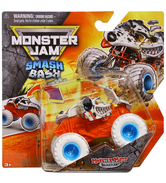 Monster Jam Truck - 1:64 - Smash & Bash - Monster Mutt Dalmatian - Monster Jam - OneSize - Auto´s