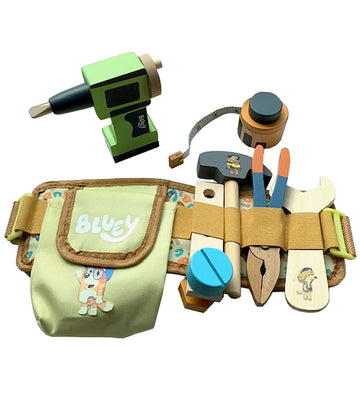 Bluey Gereedschap - Vakmansriem - Hout - 12 Onderdelen - Bluey - OneSize - Gereedschap