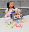 Bluey Speelset - Grilltafel BBQ & Salade - Hout - 34 Onderdelen - Bluey - OneSize - Speelgoedeten