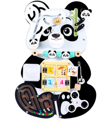 Hemmingsen Kids Activiteitenbord - 42 cm - Busy Board - Panda - Hemmingsen Kids - OneSize - Activiteitenspeelgoed